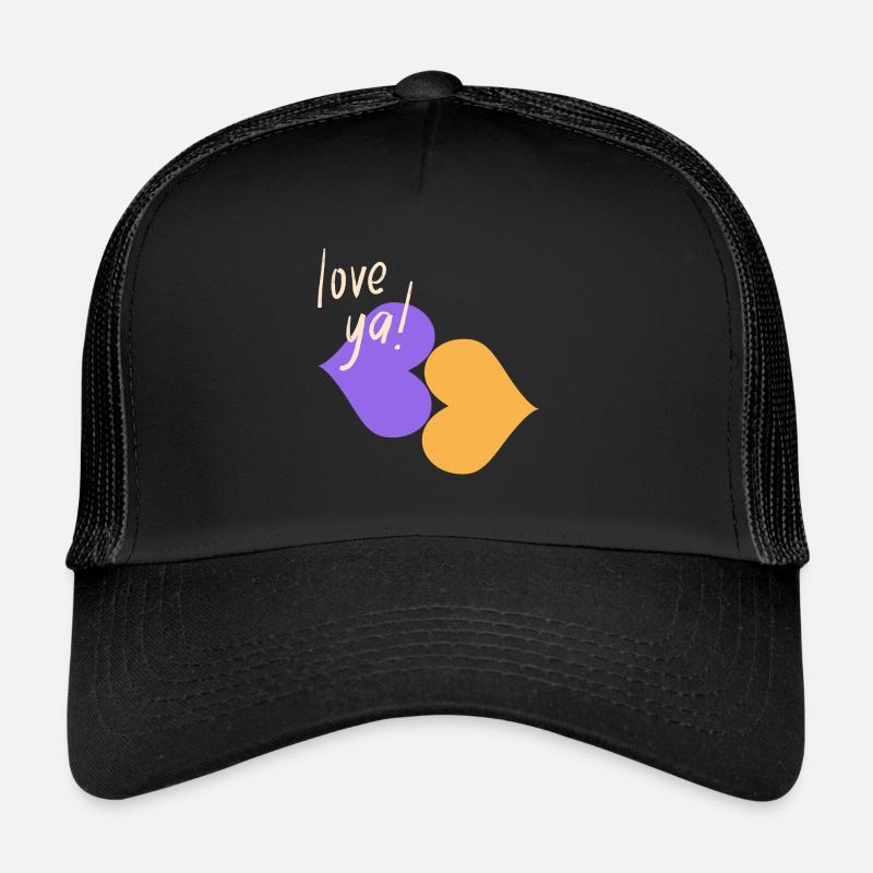 Ich liebe dich, bisou bisou - Trucker Cap - Schwarz/Schwarz