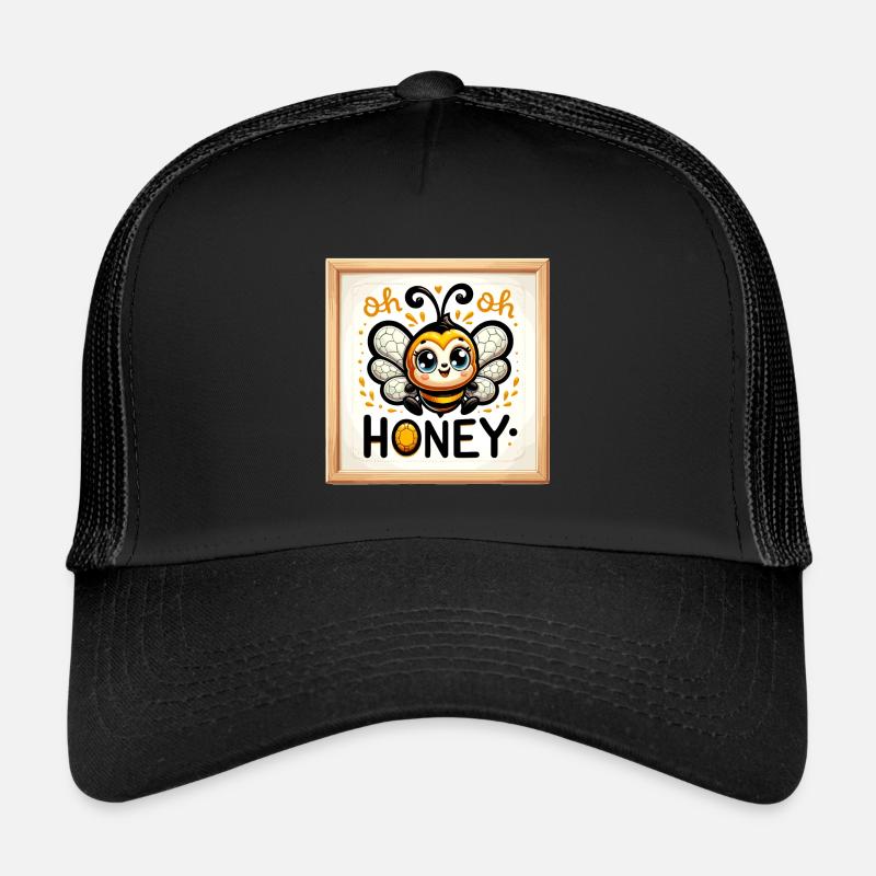 Oh Honey - Bees Illustration Trucker Cap