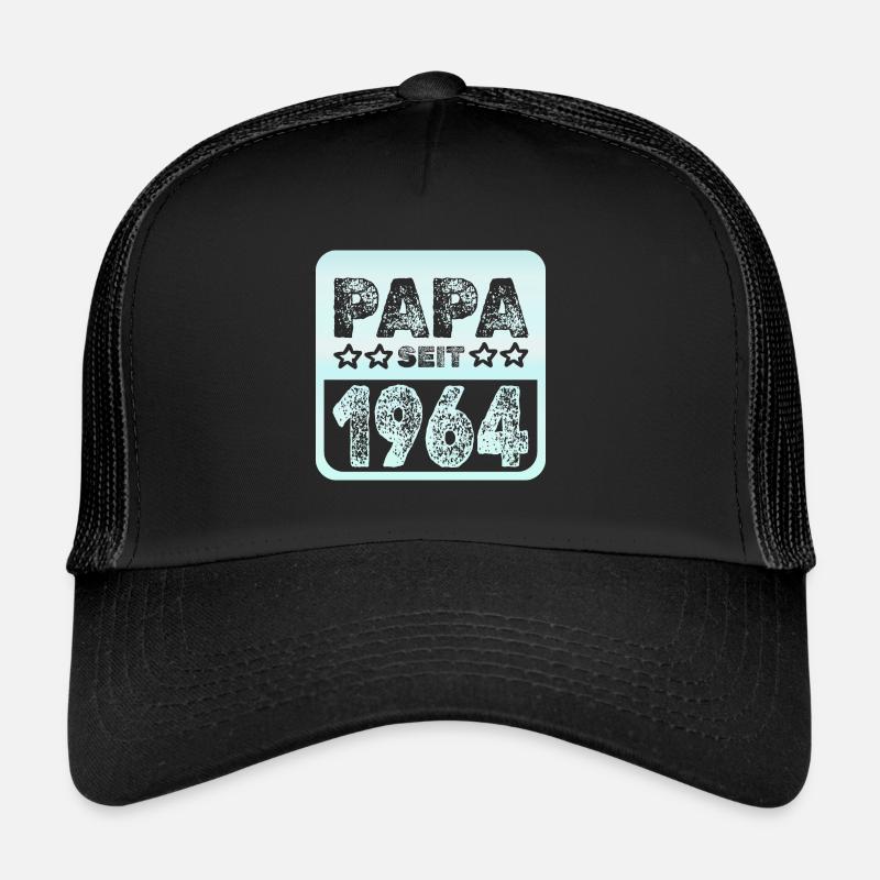 1964 - Casquette trucker  - noir/noir