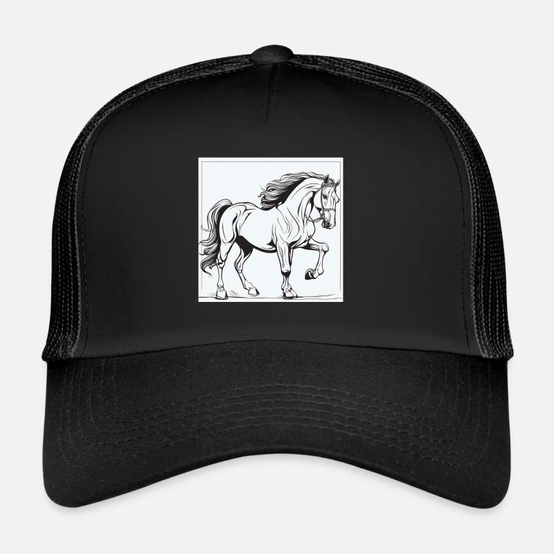 Pferd Pferde Pony Hengst Ross Gaul Trucker Cap