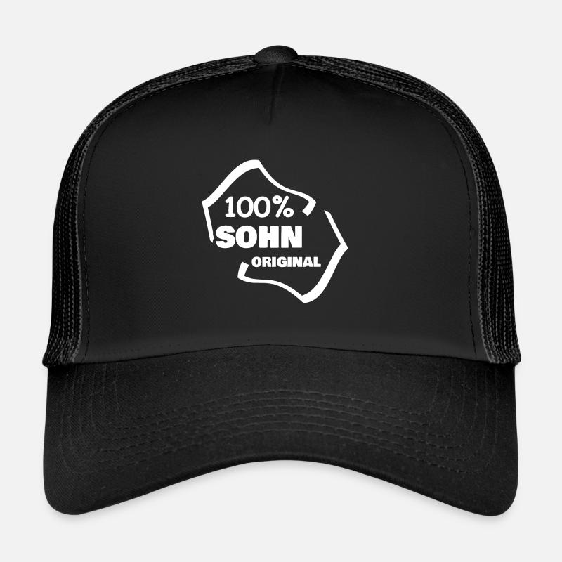Profession : Fils - Casquette trucker  - noir/noir
