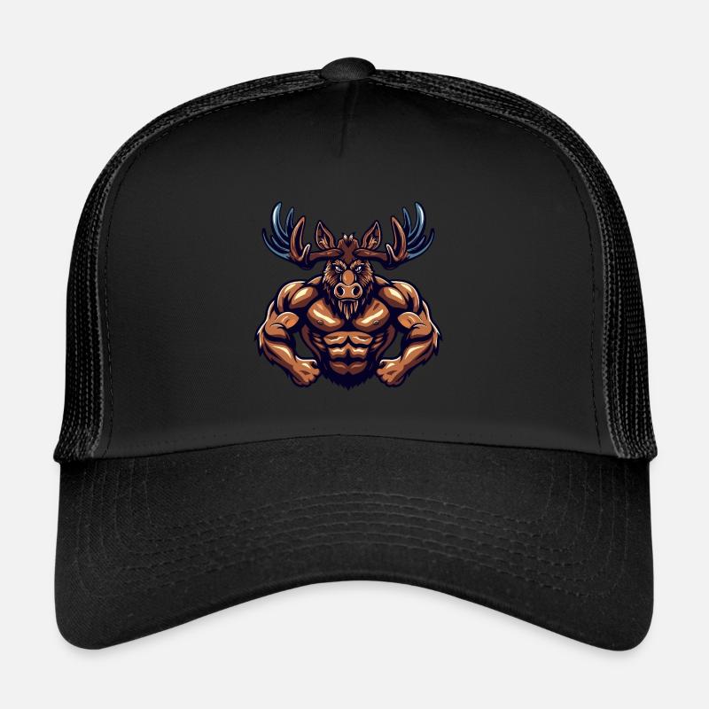 Moose Muscles Bodybuilding Trucker Cap