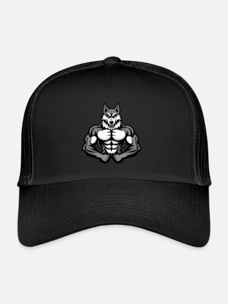 Entraînement des muscles du chat - Casquette trucker  - noir/noir - Devant