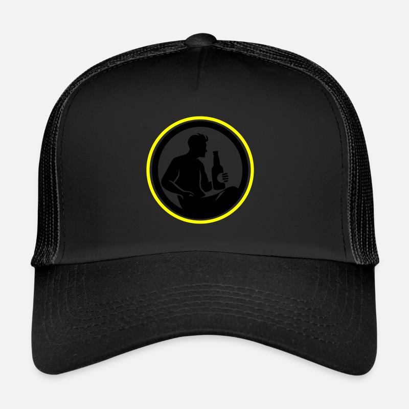 Bouteille de bière buvant Silhouette Casquette trucker 