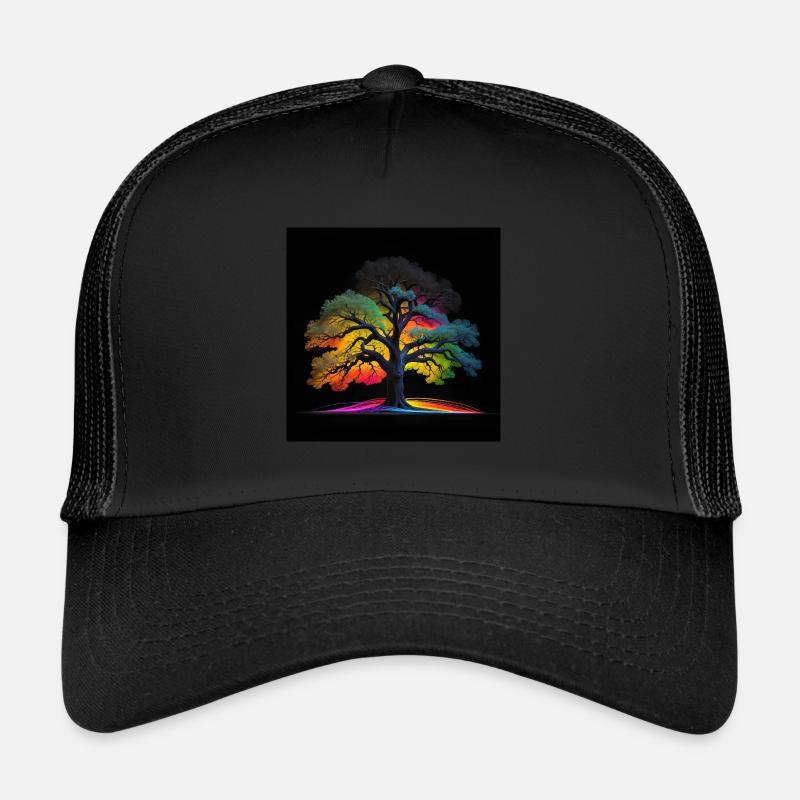 Baum in Leuchtfarben Trucker Cap