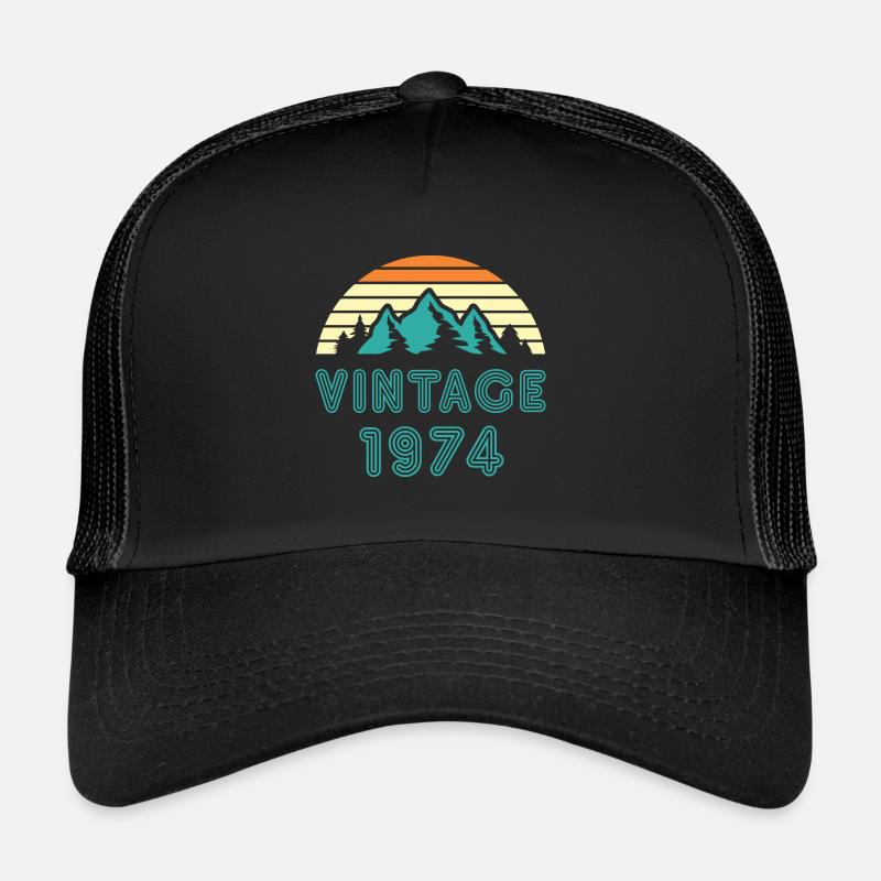 1974 - Trucker Cap - Schwarz/Schwarz