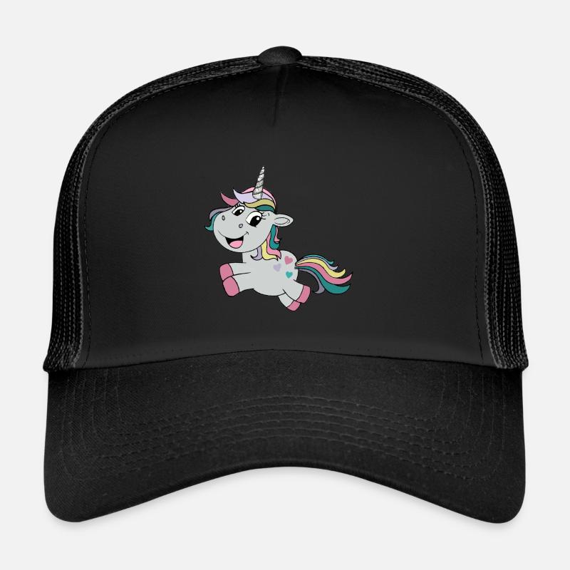 Licorne - Casquette trucker  - noir/noir