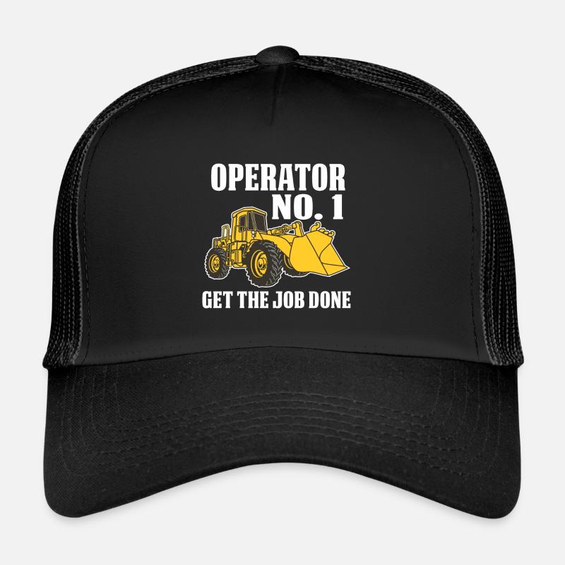 Pelle chargeuse sur pneus chantier de construction anniversaire Casquette trucker 