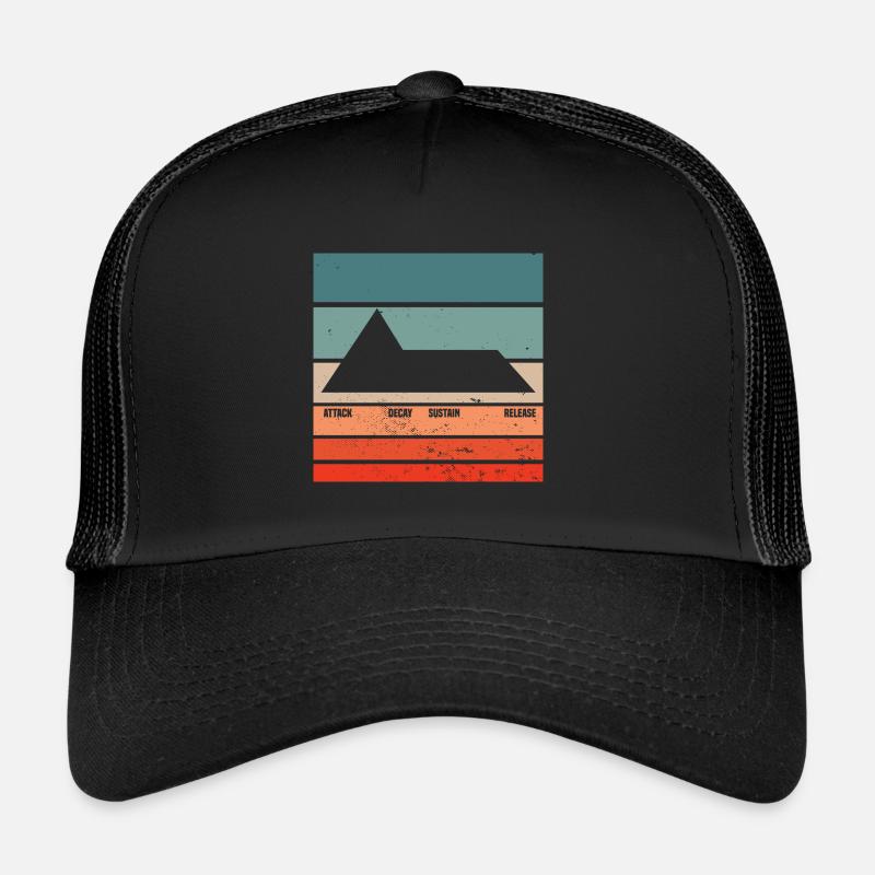 ADSR Modular Techno Festival Nerd Synthesizer Trucker Cap