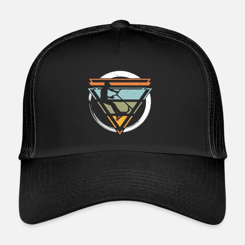 Stuntroller Roller Pumptrack Scooter Skater - Trucker Cap - Schwarz/Schwarz