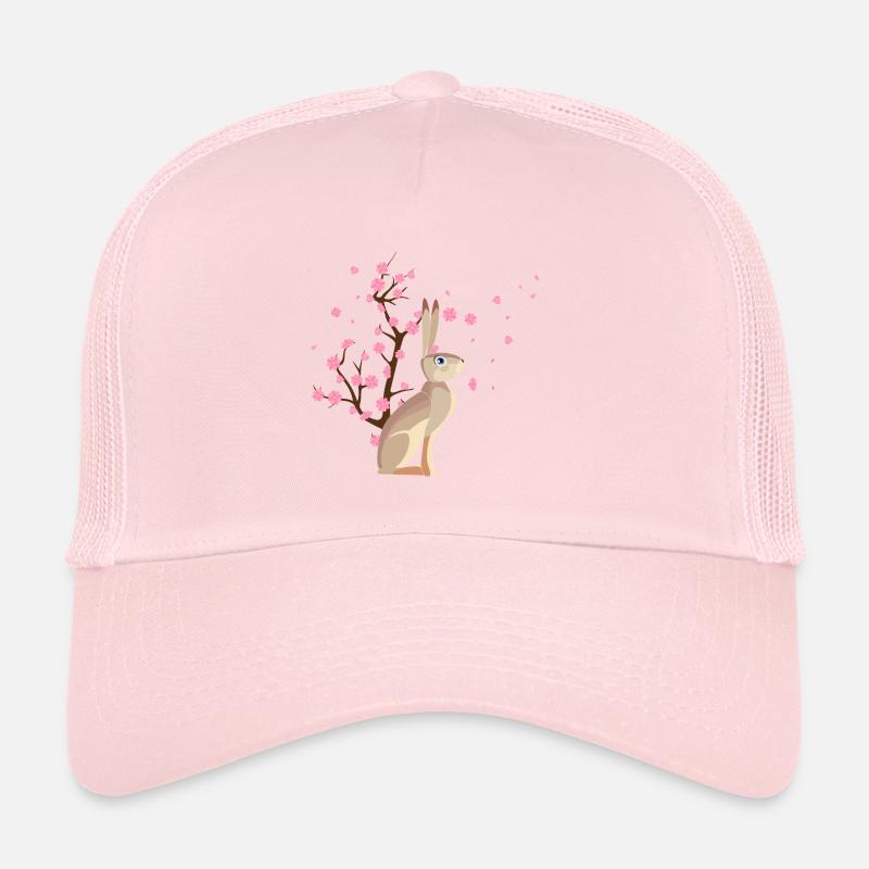 Cherry Blossom Rabbit Japanese Sakura Flower Trucker Cap