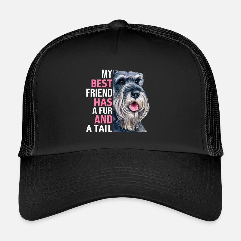 Schnauzer miniature Meilleur ami a de la fourrure et de la queue Casquette trucker 
