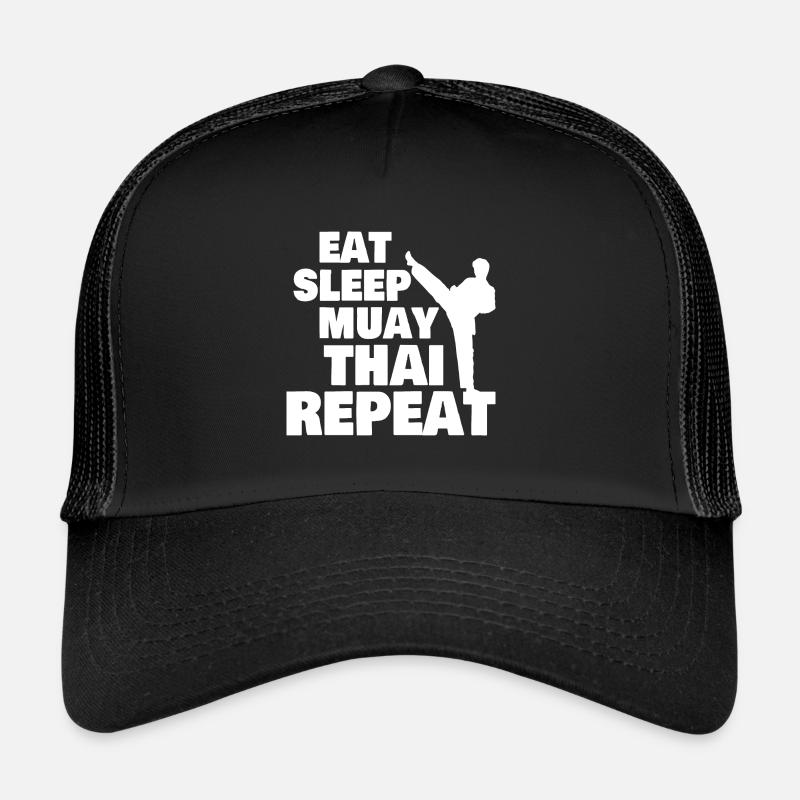 Eat Sleep Muay Thai Repeat Muay Thai Kickboxing Trucker Cap