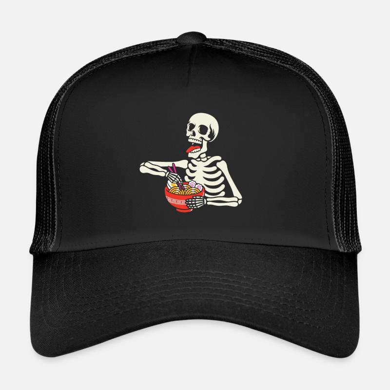 Ramen squelette d’Halloween Casquette trucker 