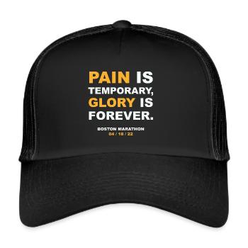 Chemise Finisher Marathon Boston 2022 - Casquette trucker  - noir/noir - Devant