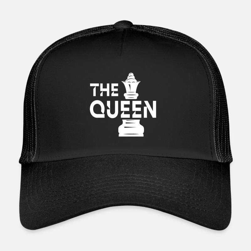 Schachspielerin - Trucker Cap - Schwarz/Schwarz