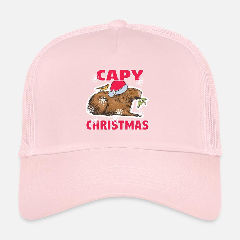 Capybara Neige Noël Capybara Hiver Casquette trucker 