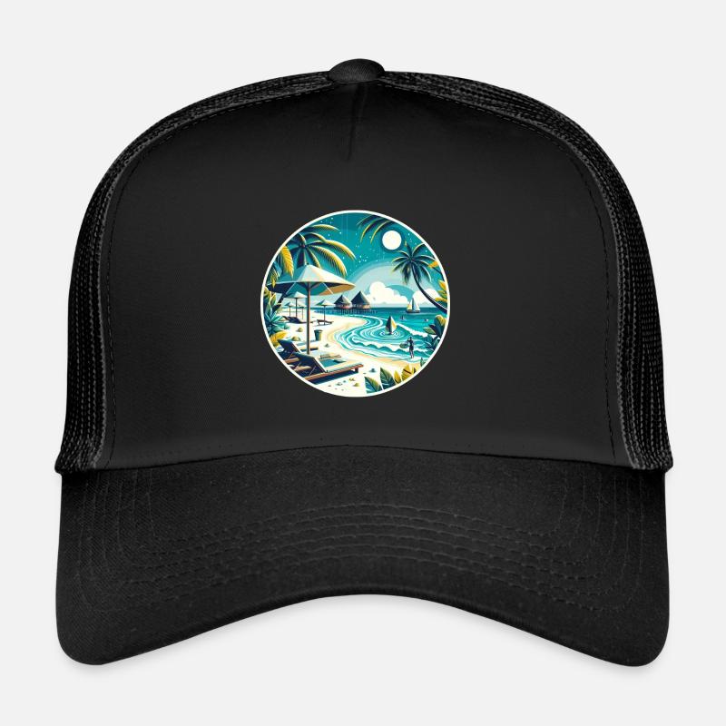 Reethi Beach Maldives Sunset Trucker Cap