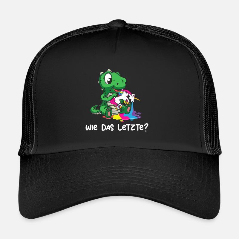 Drachen Wie Das Letzte Drache frisst Einhorn - Trucker Cap - Schwarz/Schwarz