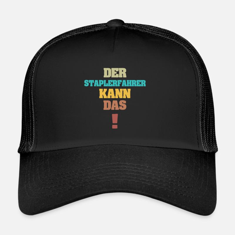 Funny Forklift Driver - Trucker Cap - black/black