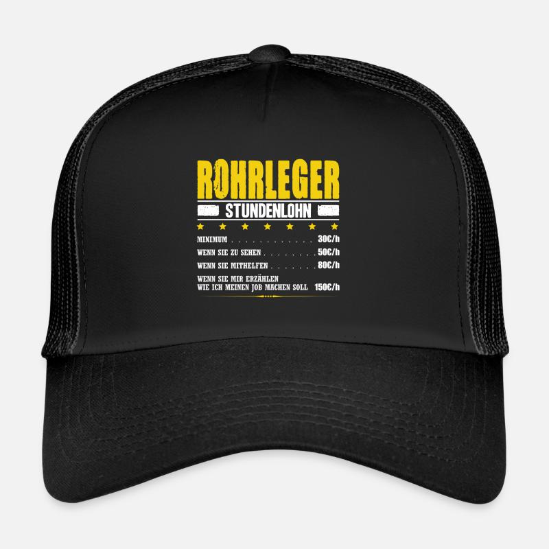 Rohrleger Stundenlohn Blechner Spengler Klempner Trucker Cap