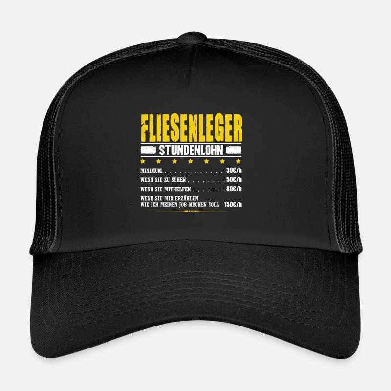 Fliesenleger Stundenlohn Baustelle Bodenleger Trucker Cap