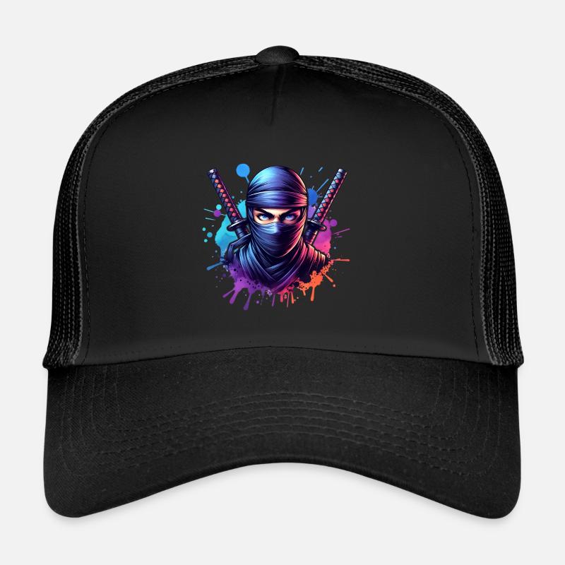 Ninja - Trucker Cap - Schwarz/Schwarz