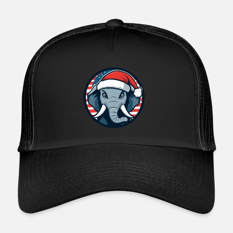 Éléphant Animal de Noël Casquette trucker 