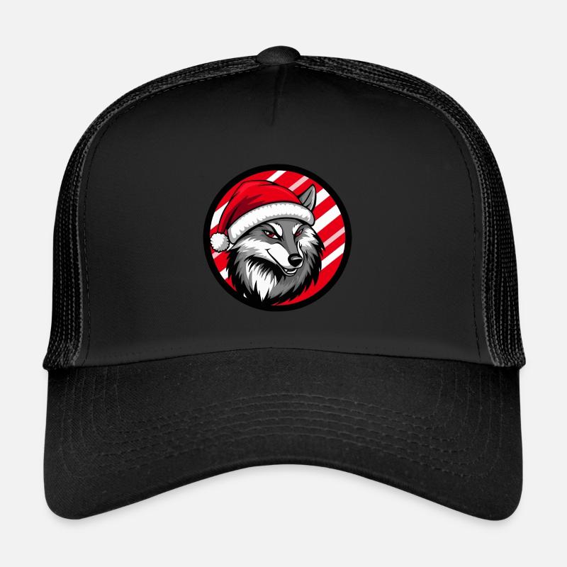 Loup Animal de Noël Casquette trucker 