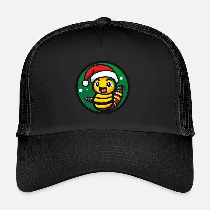 Worm Christmas Animal Trucker Cap