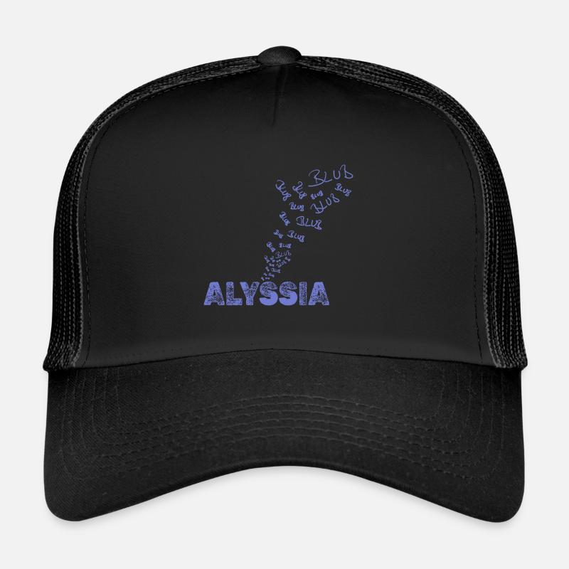 Alyssia - Trucker Cap - Schwarz/Schwarz