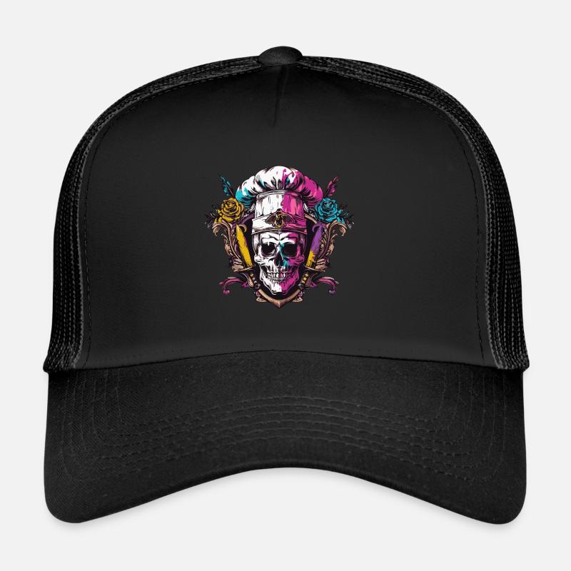 Koch crâne squelette chef crête Casquette trucker 