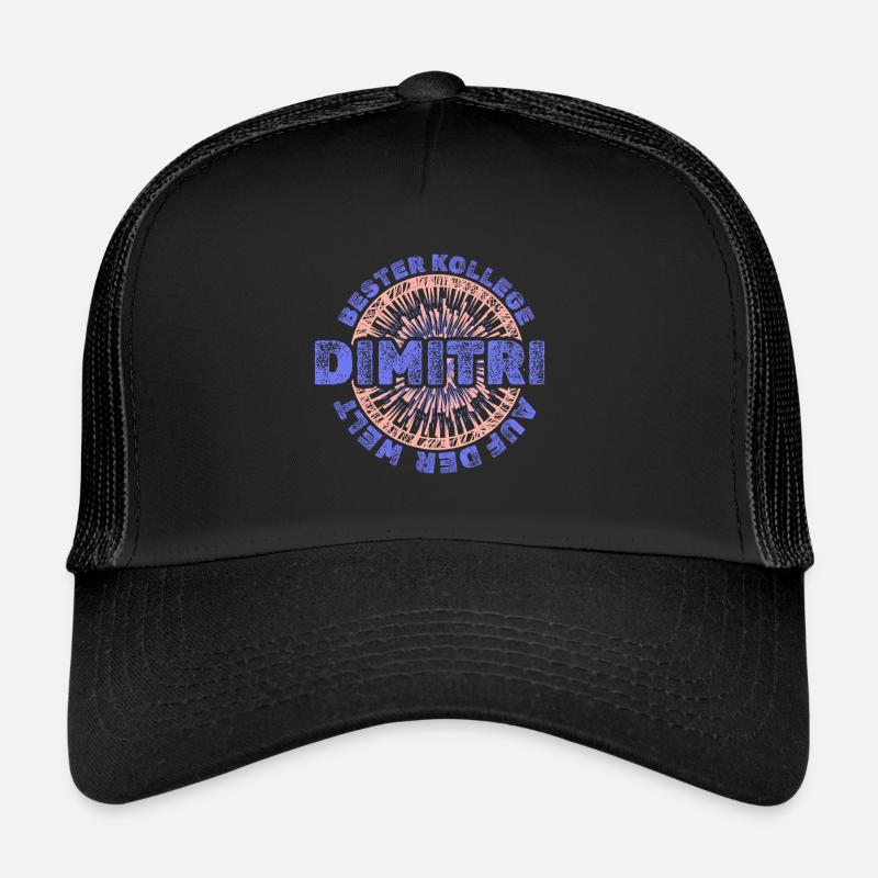 Vorname Dimitri - Trucker Cap - Schwarz/Schwarz