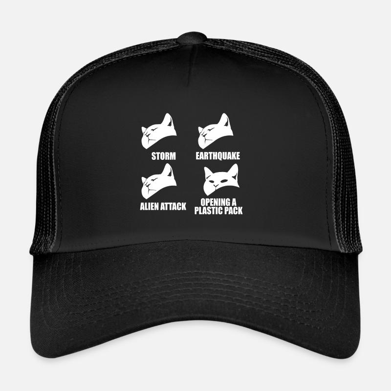 Katze - selektive Wahrnehmung - Spruch Trucker Cap