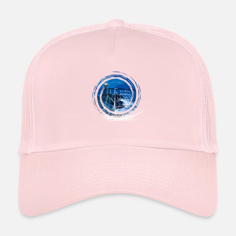 Navire devant un phare Casquette trucker 
