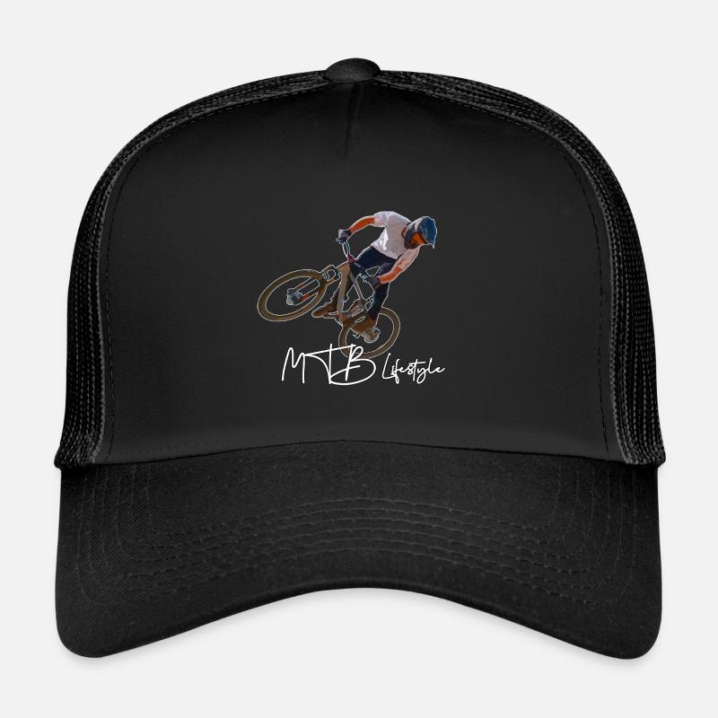 VTT VTT vélo cool VTT - Casquette trucker  - noir/noir