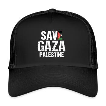 Save Gaza Liberté pour Palestine Palestine - Casquette trucker  - noir/noir - Devant