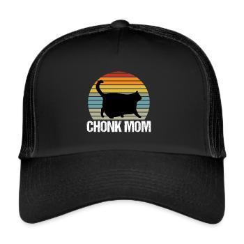 Chonk Mom Chonkiest Chonk Chonker's Chonkey Love - Trucker Cap - black/black - Front