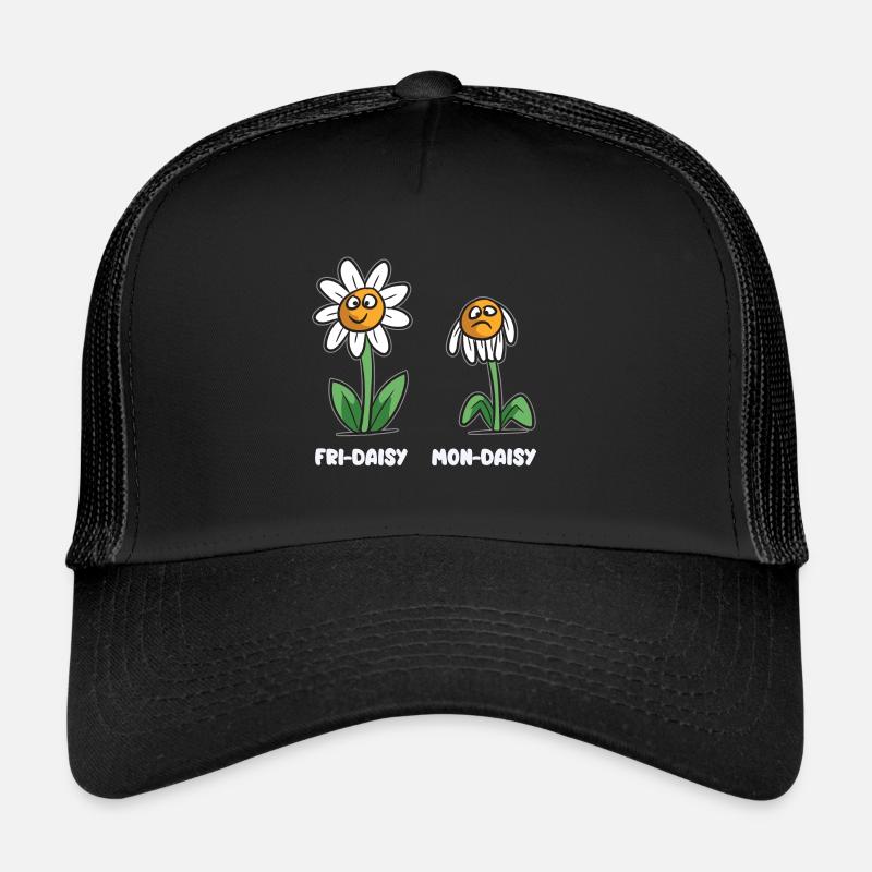 Leben eines Gänseblümchen Mon-Daisy Fri-Daisy - Trucker Cap - Schwarz/Schwarz