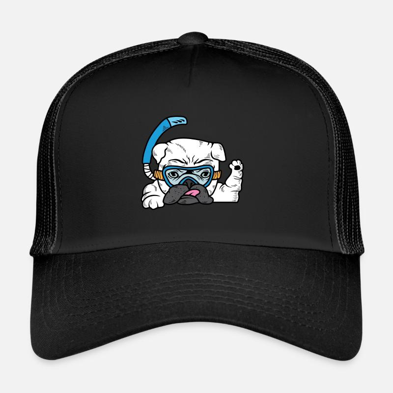 Plongée bouledogue. Parent de chien. Poison Casquette trucker 
