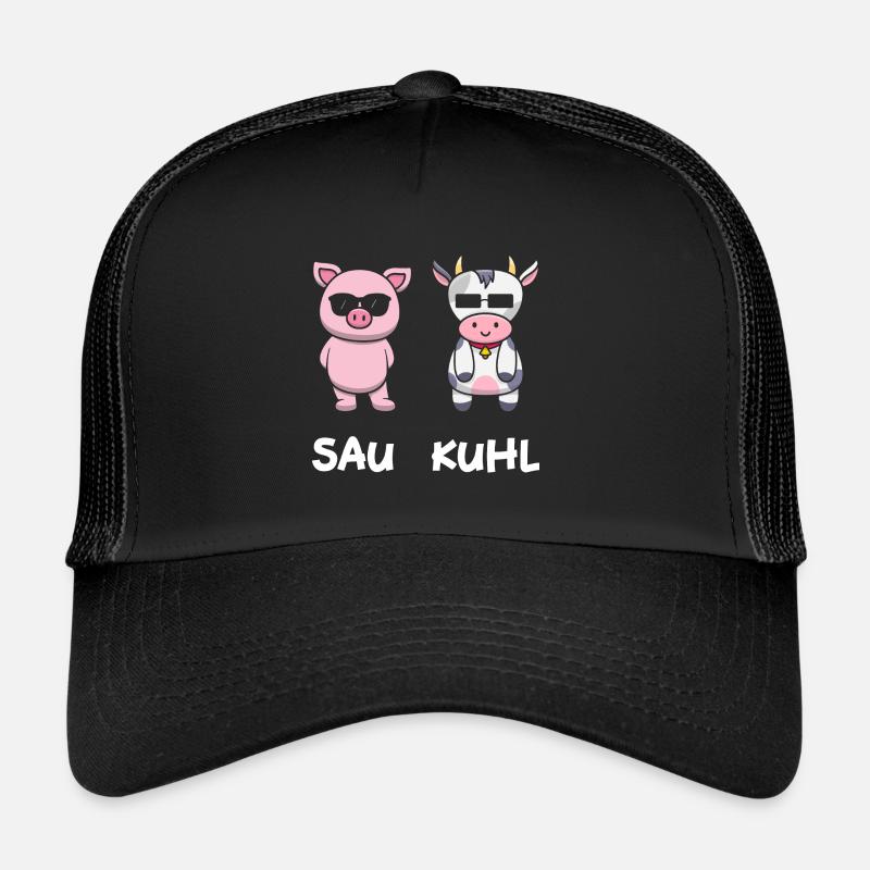 Sau Kuhl - Trucker Cap - Schwarz/Schwarz