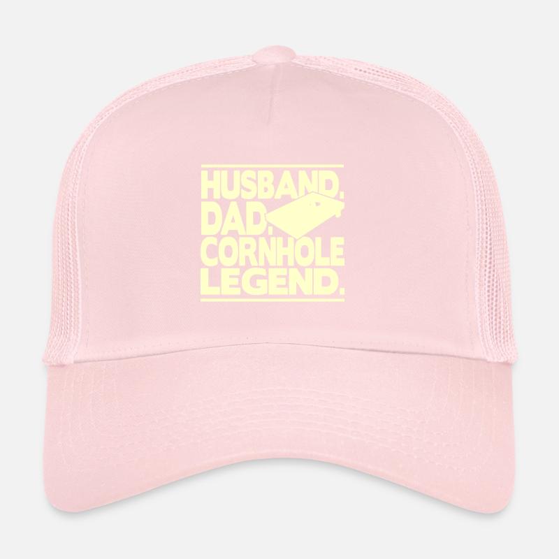Husband Dad Cornhole Legend Trucker Cap