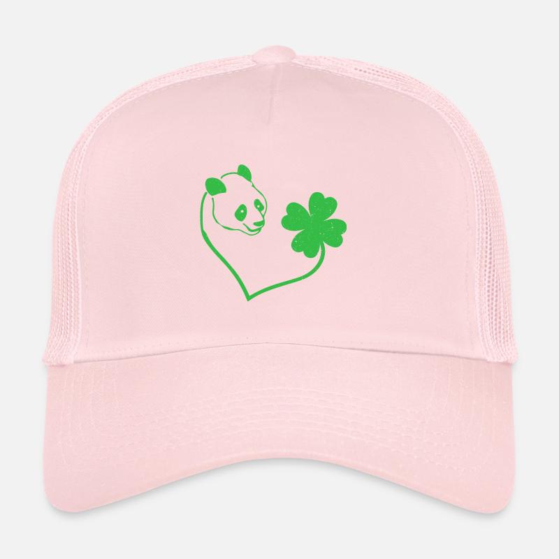 Panda Cloverleaf Coeur Cloverleaf Casquette trucker 