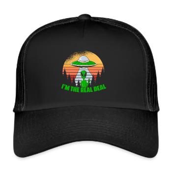 Je suis la vie extraterrestre vraiment drôle - Casquette trucker  - noir/noir - Devant