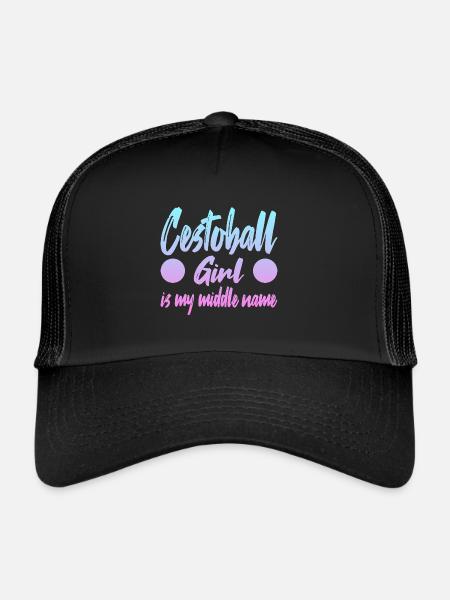 Cestoball Girl is my middle name - Trucker Cap - black/black - Front