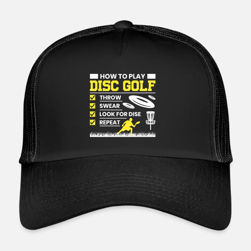 Comment jouer Disc Golf Funny Disc Golf Player Casquette trucker 