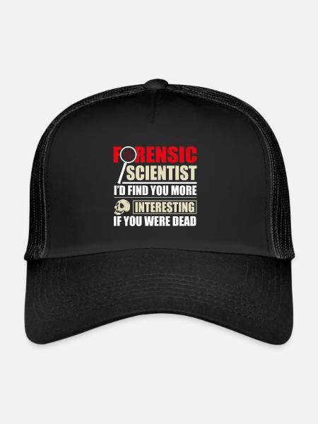 Forensic Scientist Forensics Science Student - Trucker Cap - black/black - Front
