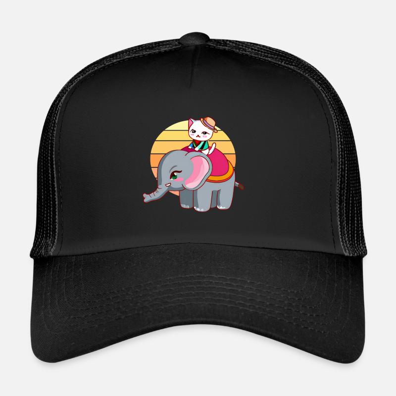 Balades de chat à dos d’éléphant Casquette trucker 