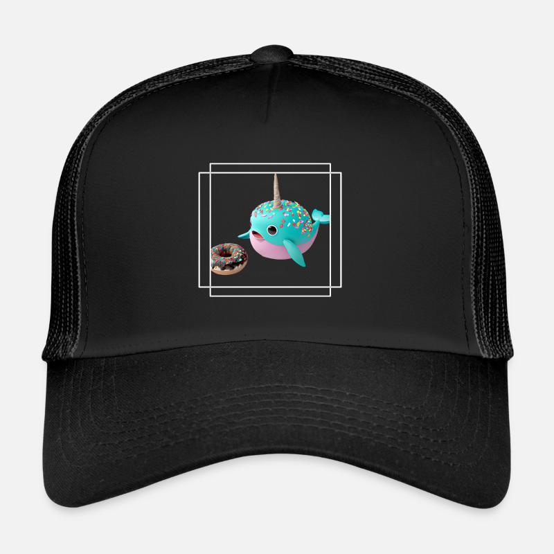 Donut loving narwhal Trucker Cap