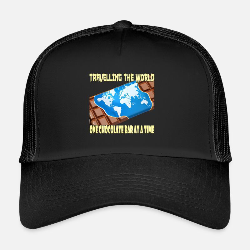 Voyager avec une barre de chocolat Casquette trucker 